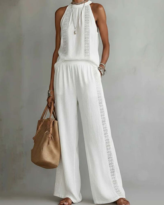 Ensemble Deux Pièces Évidé Halter