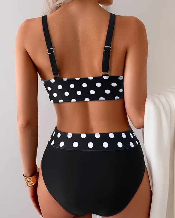 Ensemble Bikini À Pois Imprimé Casual