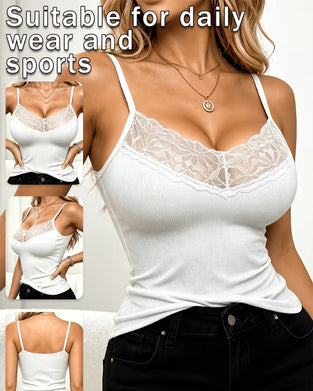Tank Top Dentelle Dos Bretelle Spaghetti