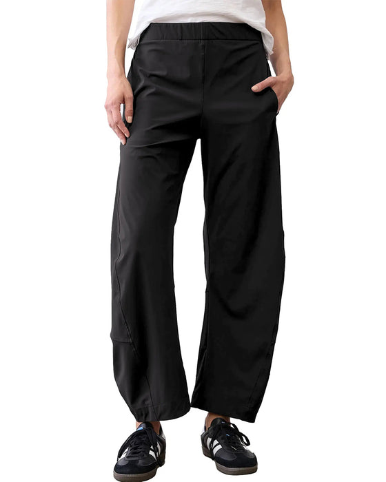 Pantalon Solid Couleur Poche Suspendue Raccourci