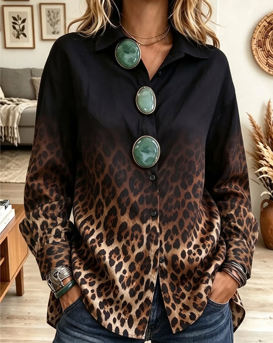 Chemise Dégradé Léopard Revers