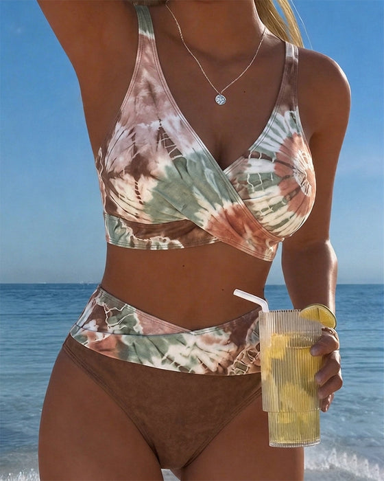 Bikini Dégradé Point De Croix Bloc De Couleur