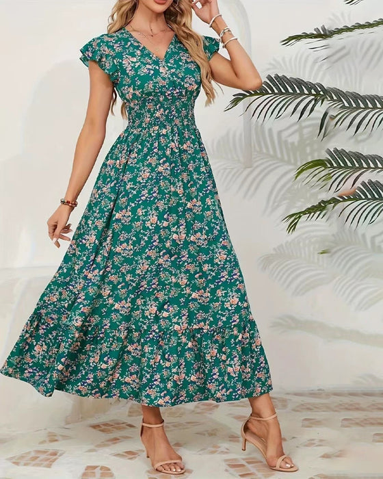 Robe Florale Taille Attache