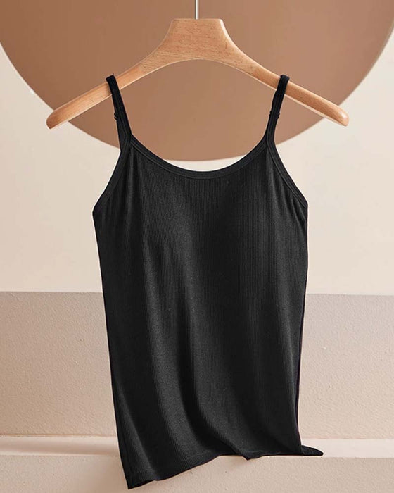 Camisole Côtes Soutien-Gorge Intégré