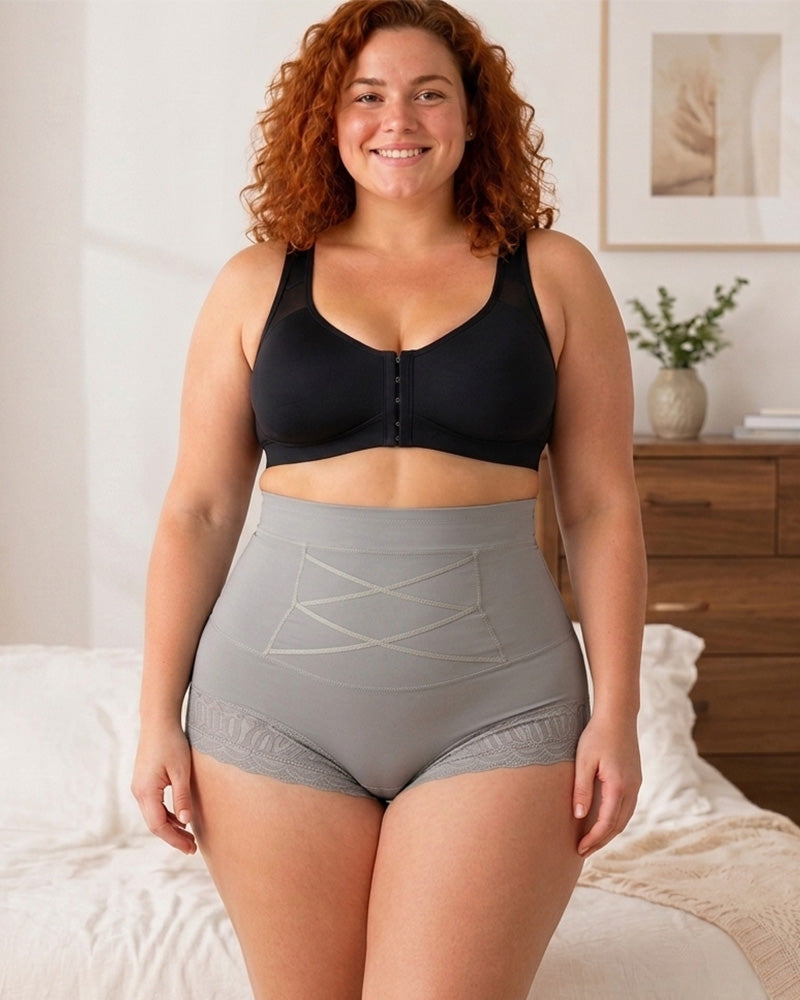 Culotte Gainante Femme Avec Contrôle Du Ventre Croisé