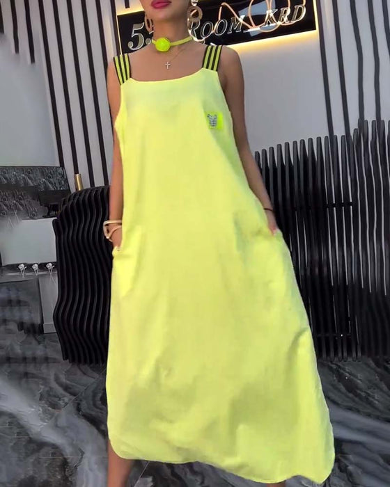 Robe Bretelles Séparées Lâche