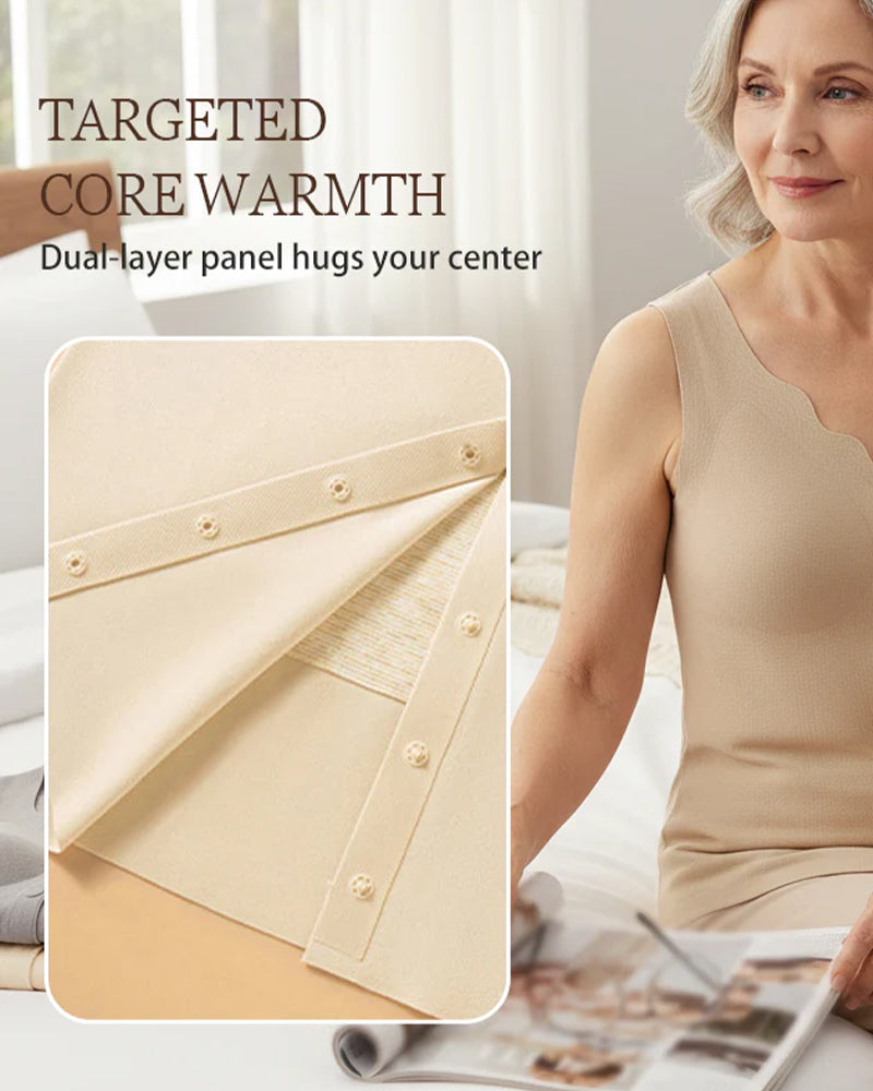 Débardeur Thermique Boutons Devant Soutien-gorge Intégré