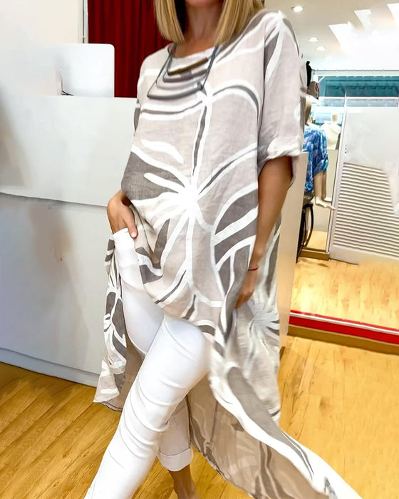 Haut à coupe ample et irrégulière