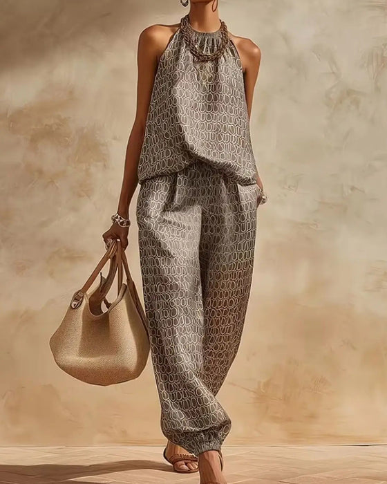 Ensemble Géométrique Halter Jogger