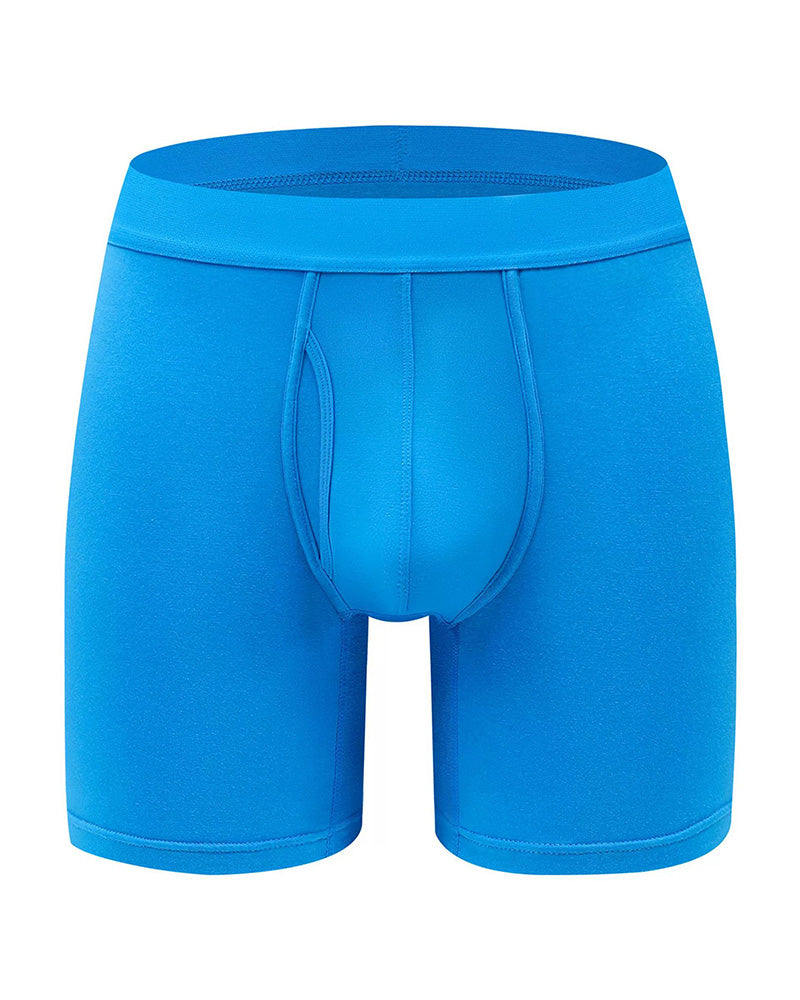 Boxer Homme Unie Fibre De Bambou Extensible, Sous-Vêtement Confortable Respirant Pour Un Usage Quotidien, Sous-Vêtement Homme Décontracté Pour Toutes Les Saisons