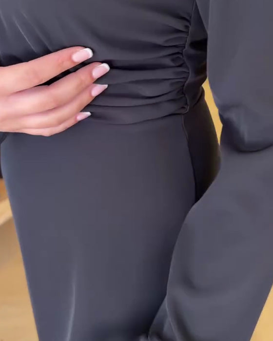 Robe Poignet Rivet Manche Longue