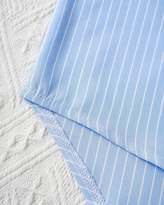 Haut décontracté à col rond et imprimé rayé