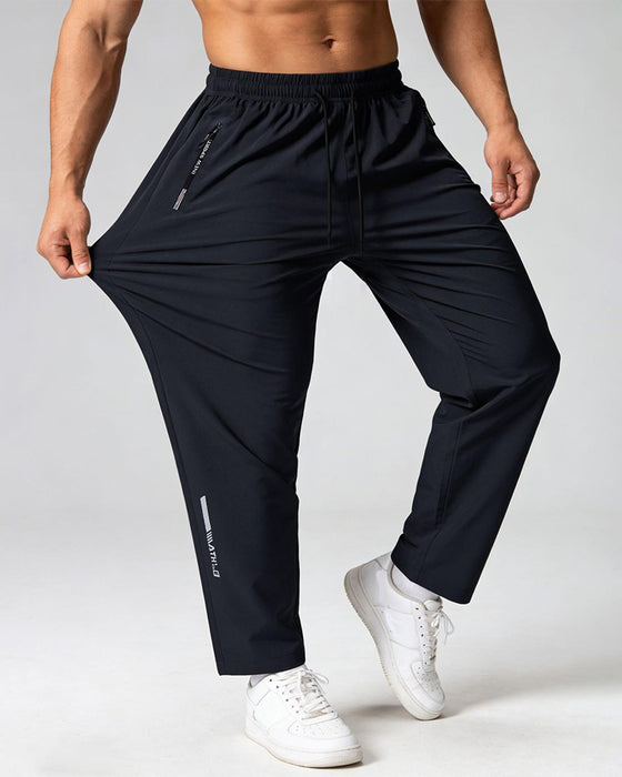 Pantalon Élastique Cordon Lettre Imprimé
