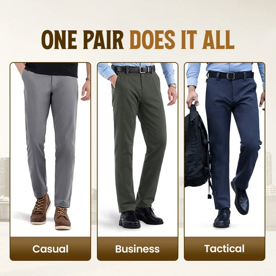 Pantalon Actif Khaki Pour Homme Avec Ceinture Extensible