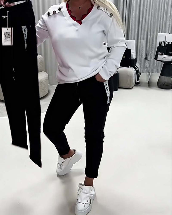 Pantalon Mode Élastique Cordon