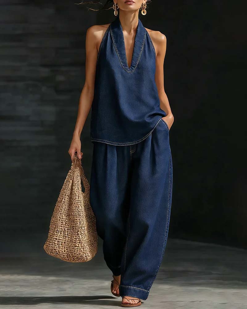 Set Mode Col Halter Jean