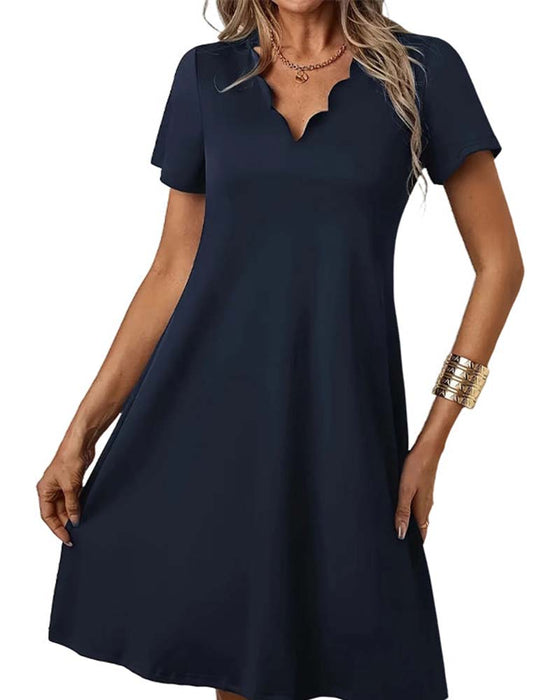 Robe Manche Courte Unie