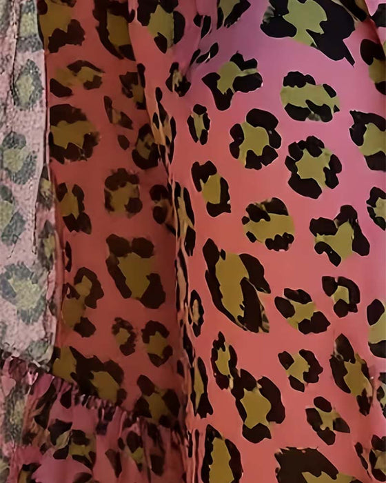 Chemisier Imprimé Léopard Tendance Revers