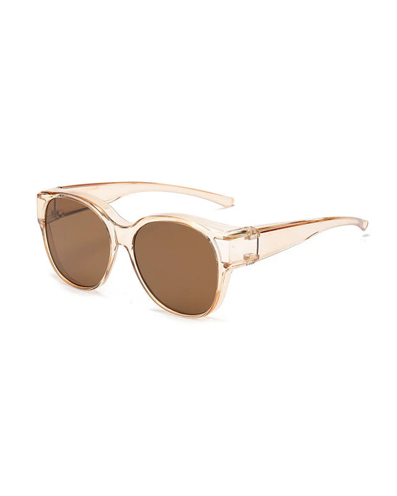 Lunettes De Soleil Rondes Tendance À Protection Uv400 Polarisée