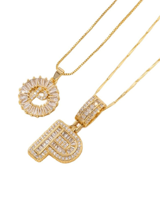 Colliers Lettre Initiale Pendentif 2 Paquet