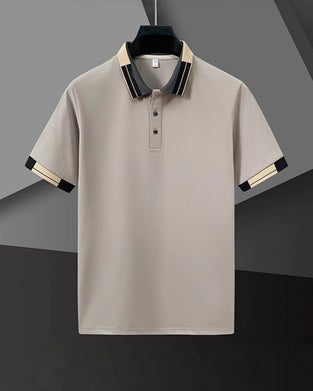 Chemise Bloc De Couleur Manche Courte Polo