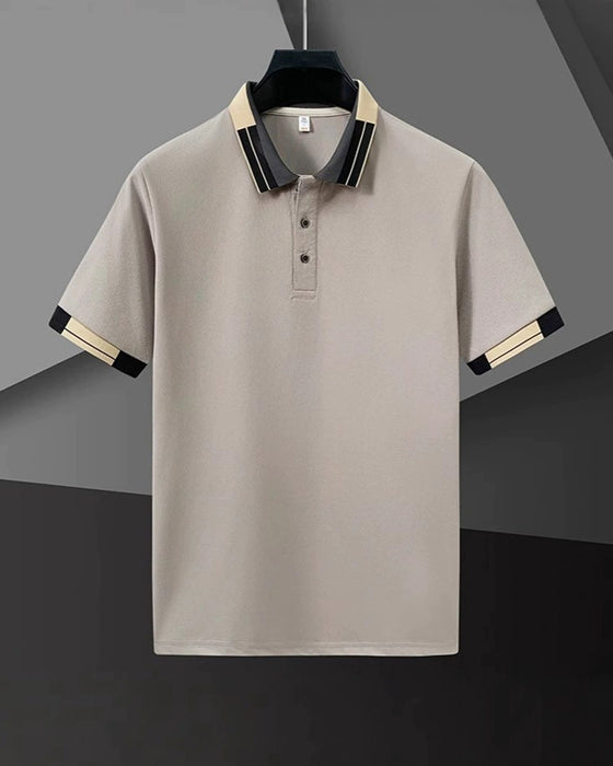 Chemise Bloc De Couleur Manche Courte Polo