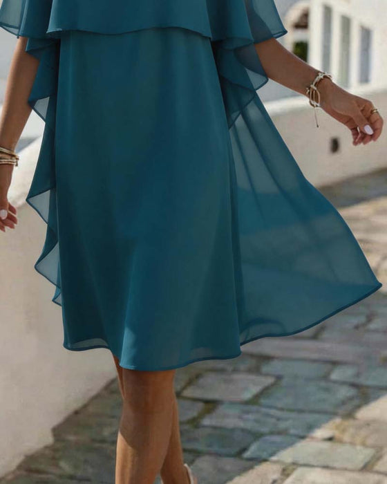 Robe Unie Décontractée Droit
