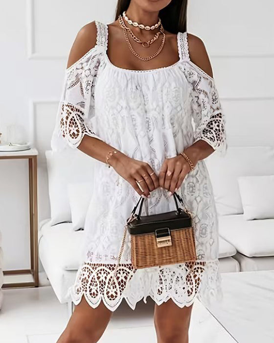 Robe Dentelle Épaules Nues