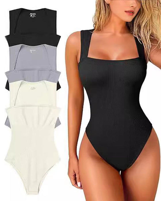 Body débardeur sans manches de couleur unie