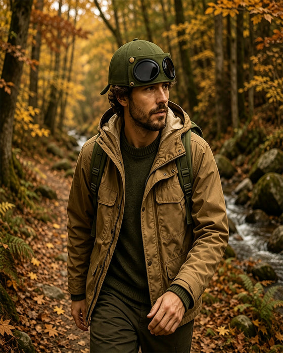 Casquette De Baseball Pilote Avec Lunettes Amovibles – Conçue Pour Le Style Urbain Et Les Looks Du Quotidien