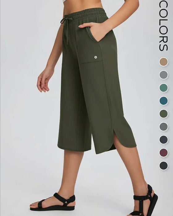 👖 Capris Femmes Large Jambe Yoga