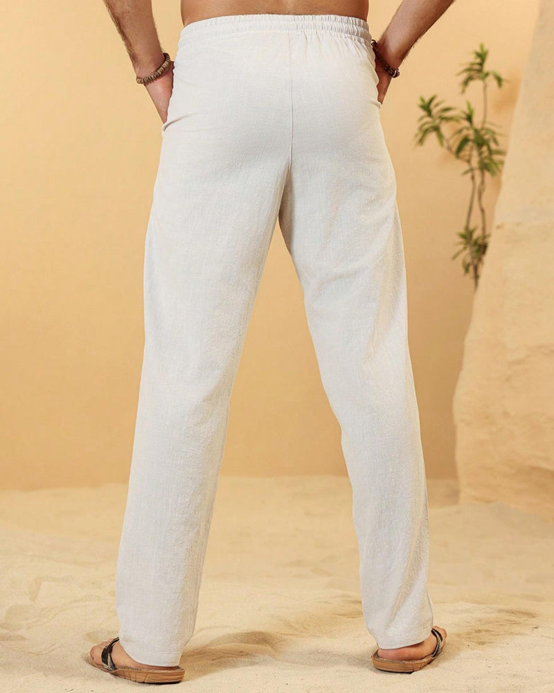 Pantalons Élastique Taille Cordon Effilé