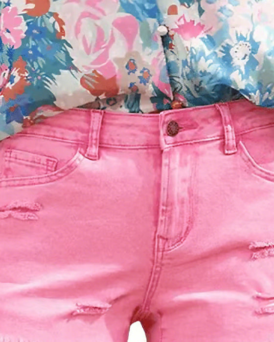 Short Brut Ourlet Denim