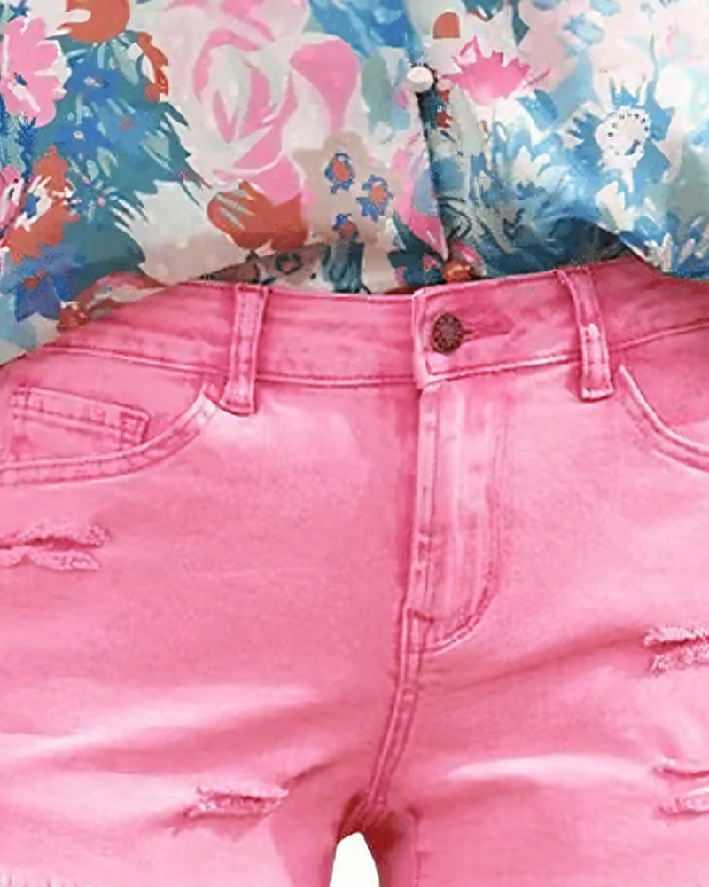 Short Brut Ourlet Denim