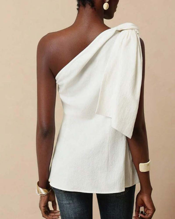 Blouse Off-Épaule Croix Attache Design