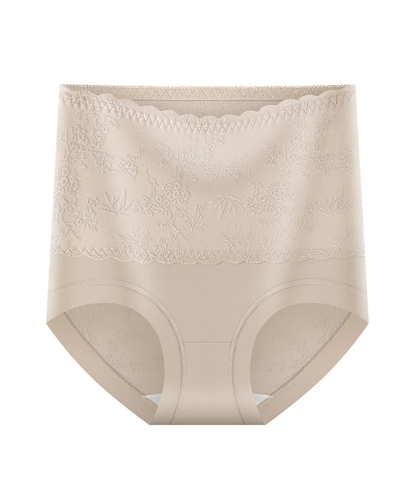 Pantalon Style Chinois Taille Haute Gaufré Contrôle Ventre