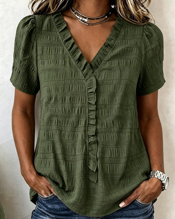 Blouse Col V Uni