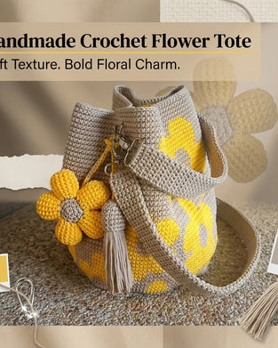 Sac Fleur Crochet Tote