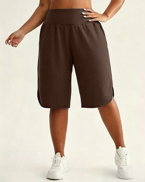 Shorts Taille Haute Jambes Larges