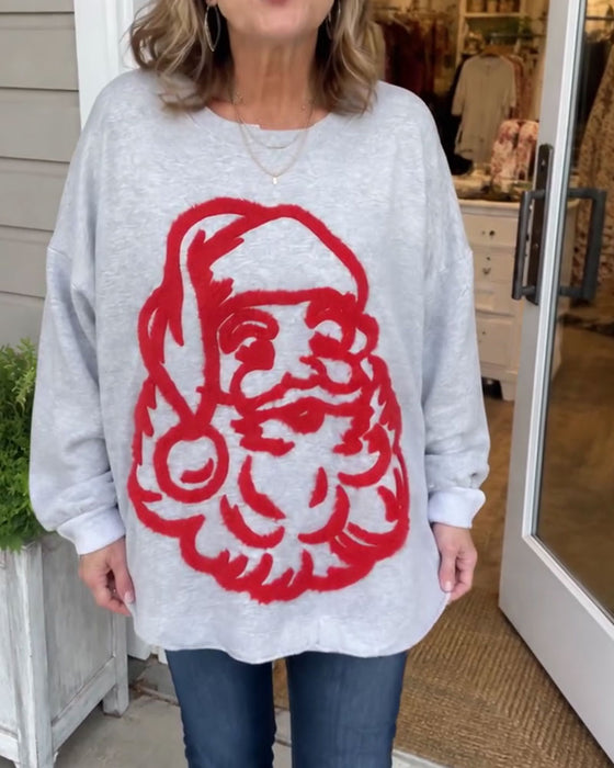 Sweatshirt Élégant Père Noël Lâche