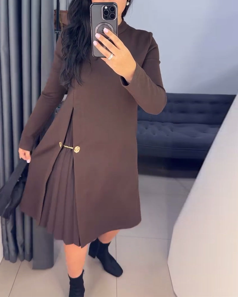 Robe Élégante À Patchwork Peint