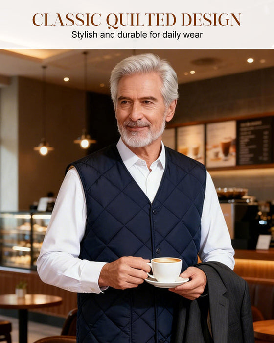 Gilet Homme Casual Matelassé Doublure Thermique
