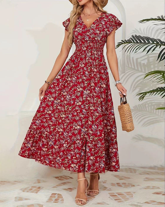 Robe Florale Taille Attache