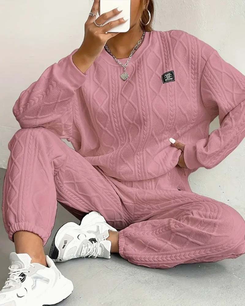 Ensemble Deux-Pièces Filage Jacquard Casual