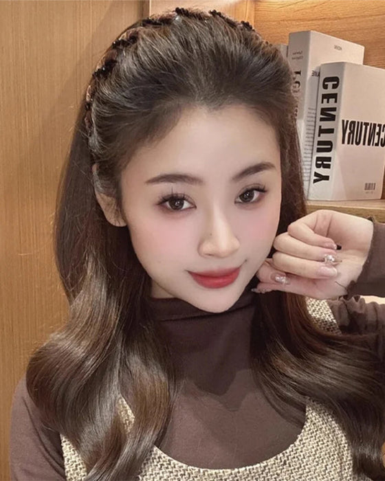 Bandeau Vintage Haut Crâne Perle Artificielle