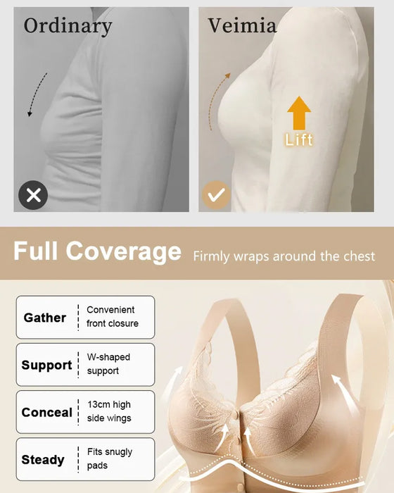 Soutien-gorge Fermeture Devant Satin Dentelle