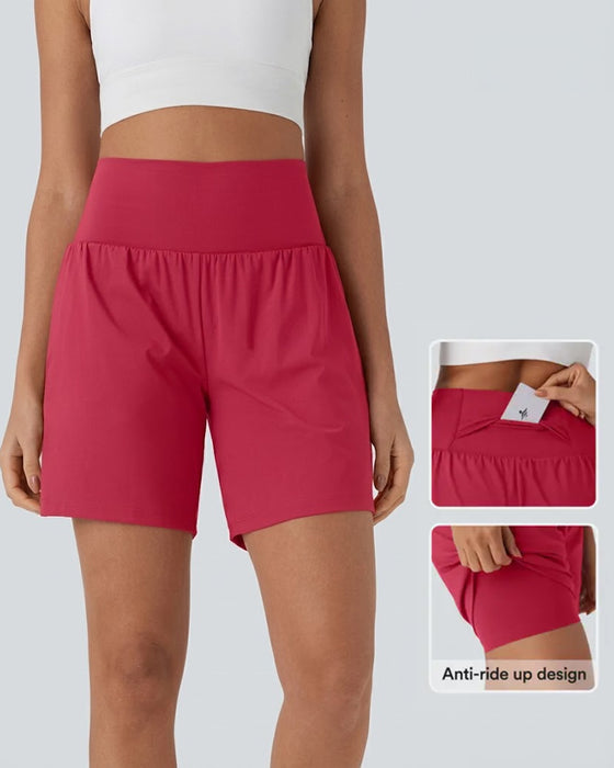 Shorts Uni Taille Haute