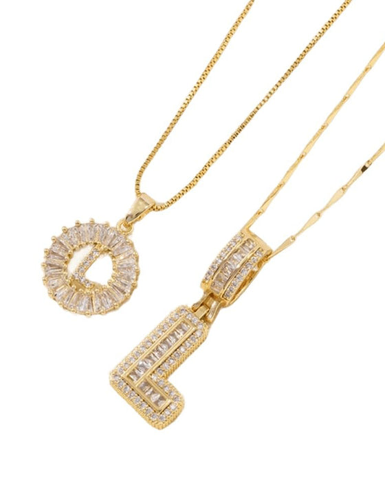 Colliers Lettre Initiale Pendentif 2 Paquet