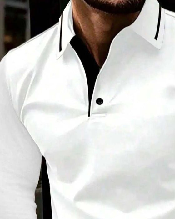 T-Shirt Col En V Côtelé Unie Homme