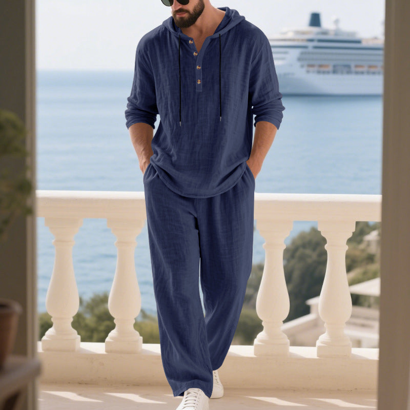 Ensemble Deux-Pièces Mode Homme Décontracté Long